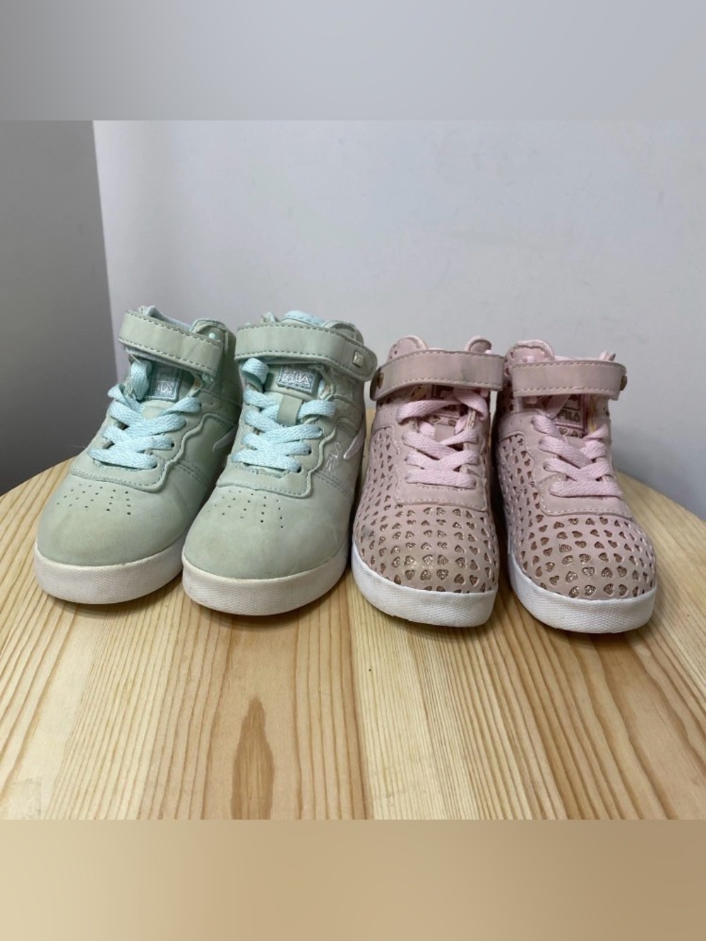 Lot of 2 Fila Toddler Shoes Sneakers Pink Size 8, Green Size 9